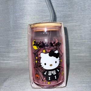 Hello Kitty halloween glass tumbler